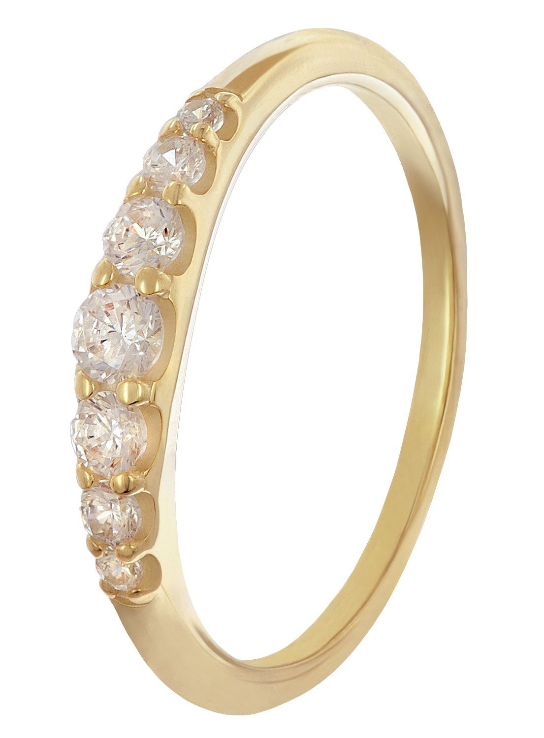 Glizz Goldring DamenGold 333/8K mit Zirkonias