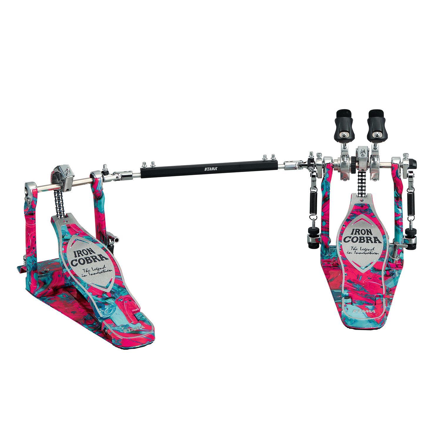 Tama Schlagzeug Tama Doppelpedal hp900pwmcs Iron Cobra 900 Marble Coral Swirl,Iron Cobra 900, Doppelpedal, Marble Coral Swirl