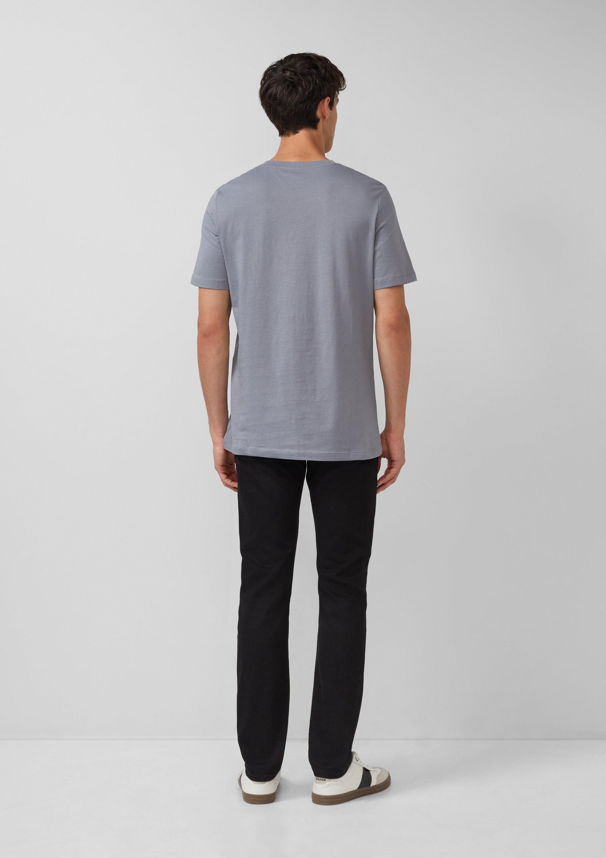 s.Oliver Kurzarmshirt T-Shirt Baumwoll-T-Shirt mit Logo-Print
