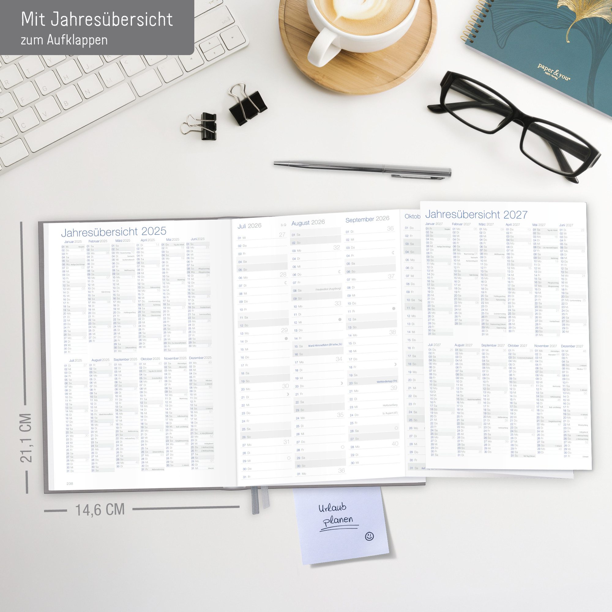 Häfft Terminplaner Business-Timer 2025/2026 / A5 / 18 Monate