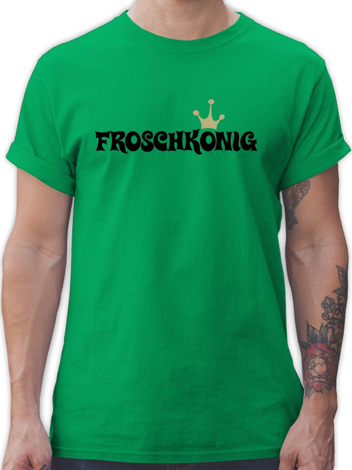 Shirtracer T-Shirt & Karneval Fasching 1 Grün Froschkönig