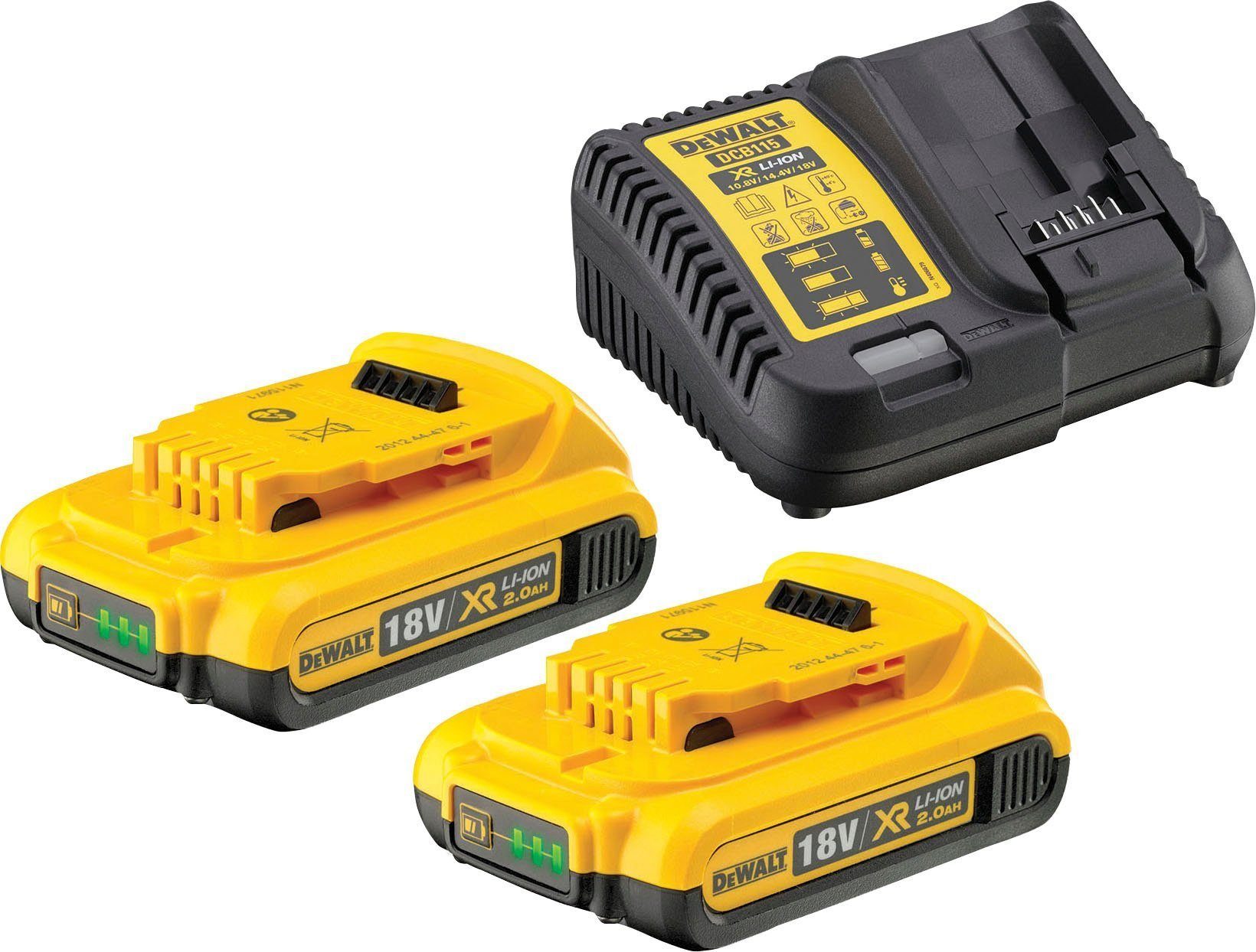 DeWalt DCB115D2-QW Akkupacks, Robuste und leistungsstarke Li-Ion ...