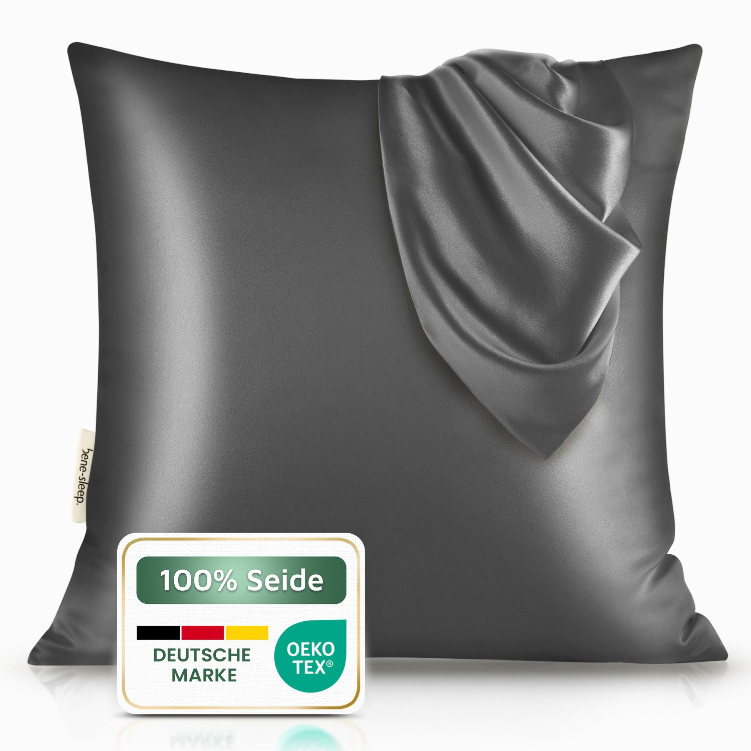 bene-sleep. Kissenbezug bene-sleep® Seidenbezug – kühlend, faltenreduzierend – reine Seide, Reine 22 Momme Naturseide, Höchste Güteklasse 6A