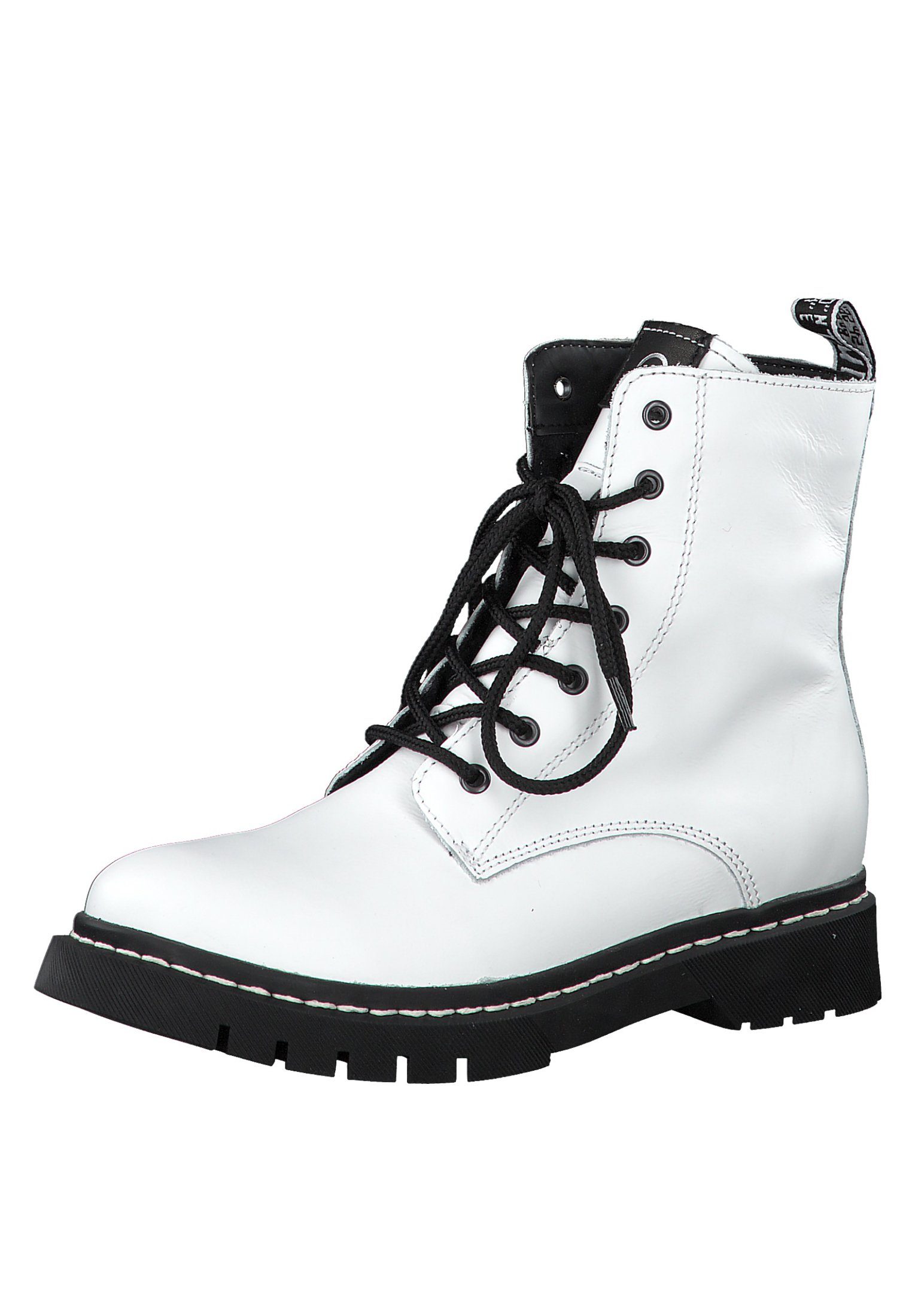 Tamaris 1-25269-25 Schnürrstiefelette 100 WHITE Stiefelette