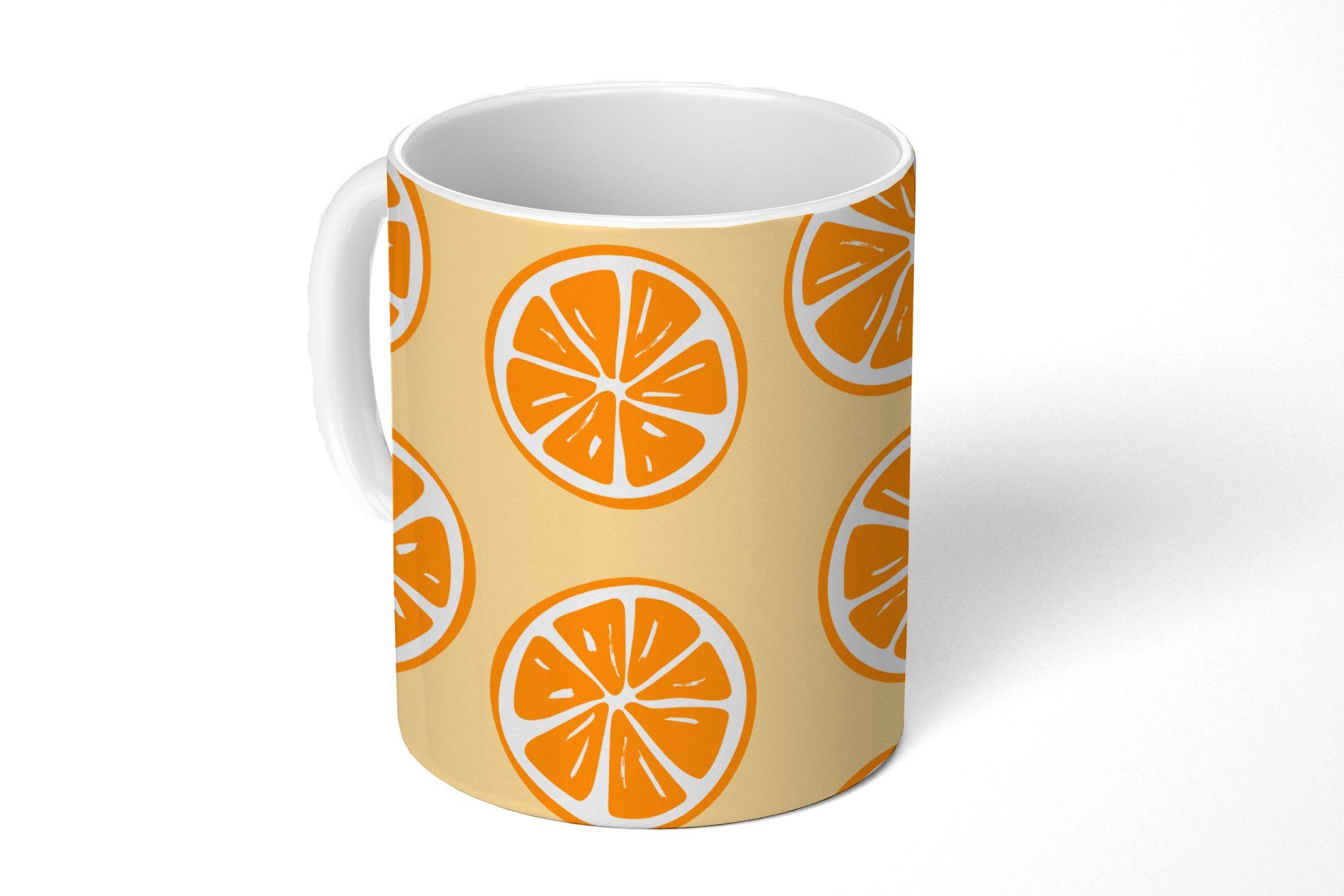 MuchoWow Tasse Obst - Orange - Tropisch, Keramik, Kaffeetassen, Teetasse, Becher, Teetasse, Geschenk