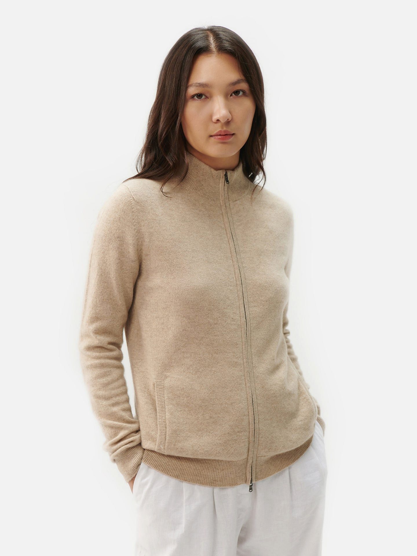 GOBI Cashmere Cardigan Kaschmirstrickjacke mit Reißverschluss günstig online kaufen