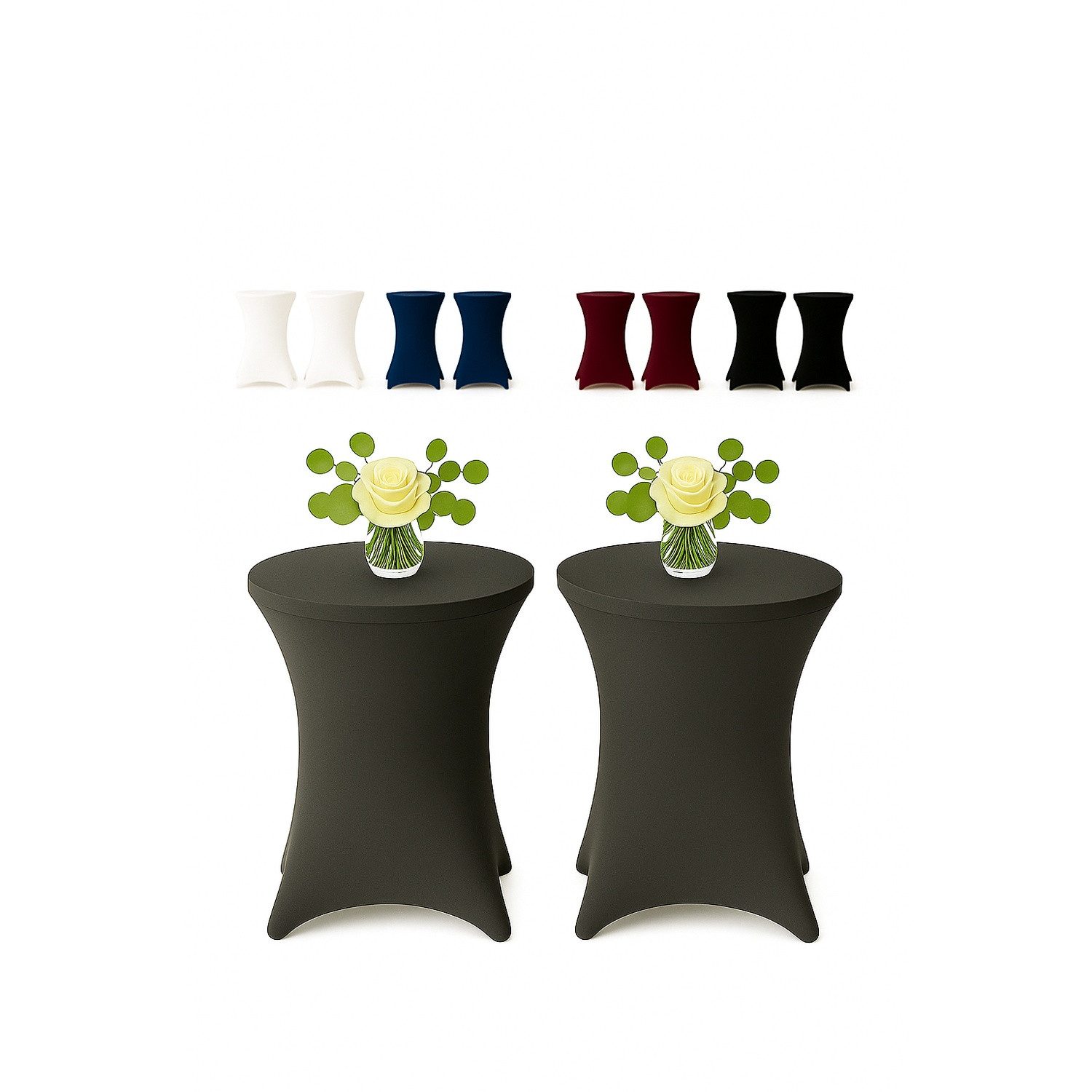 EXKLUSIV HEIMTEXTIL Stehtischhusse, Material: 90 % Polyester 10% Elasthan, ca. 140 g/m²