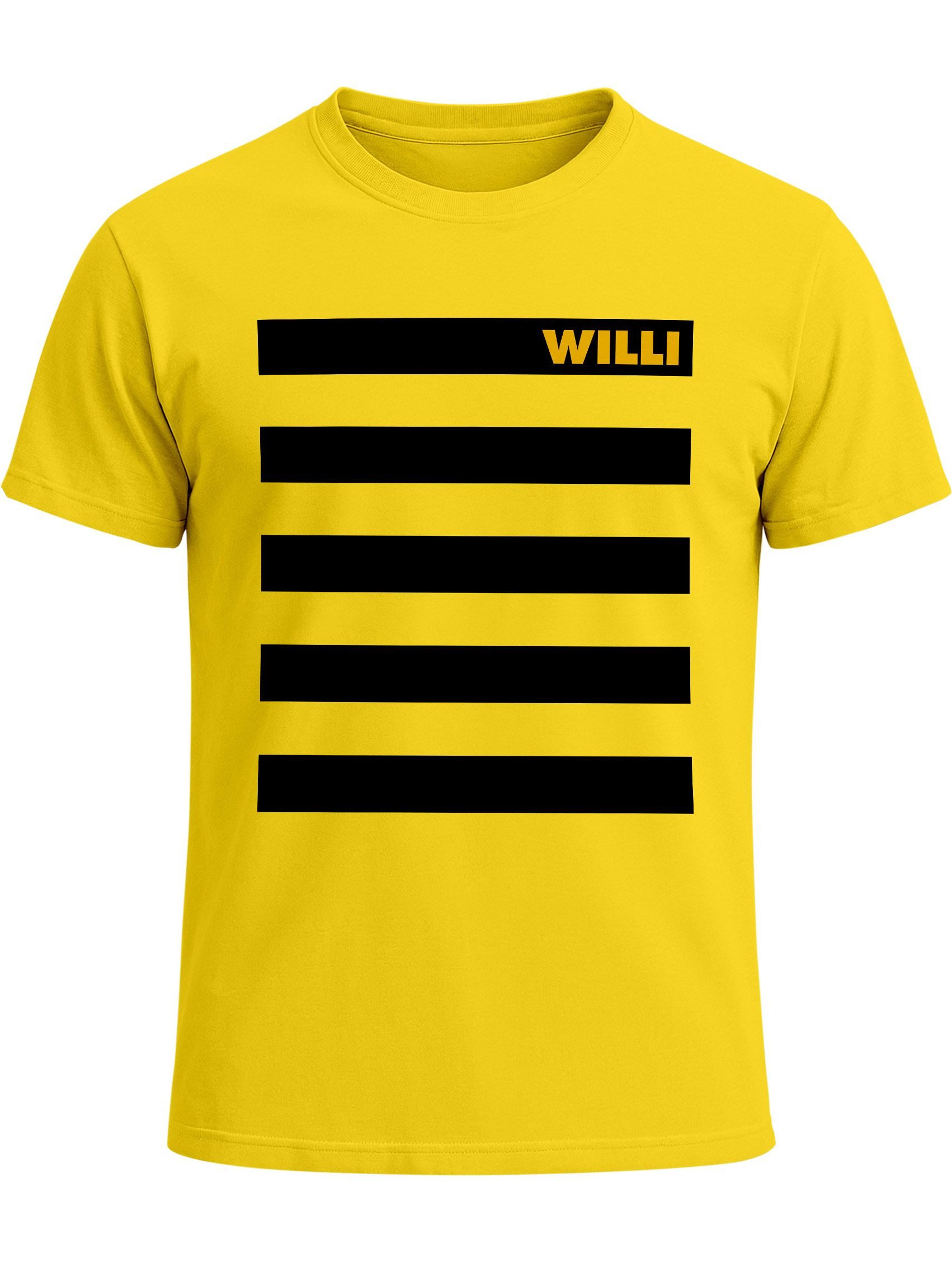 Print-Shirt Herren T-Shirt Fasching Karneval - Willi Design -Kostüm-Ersatz