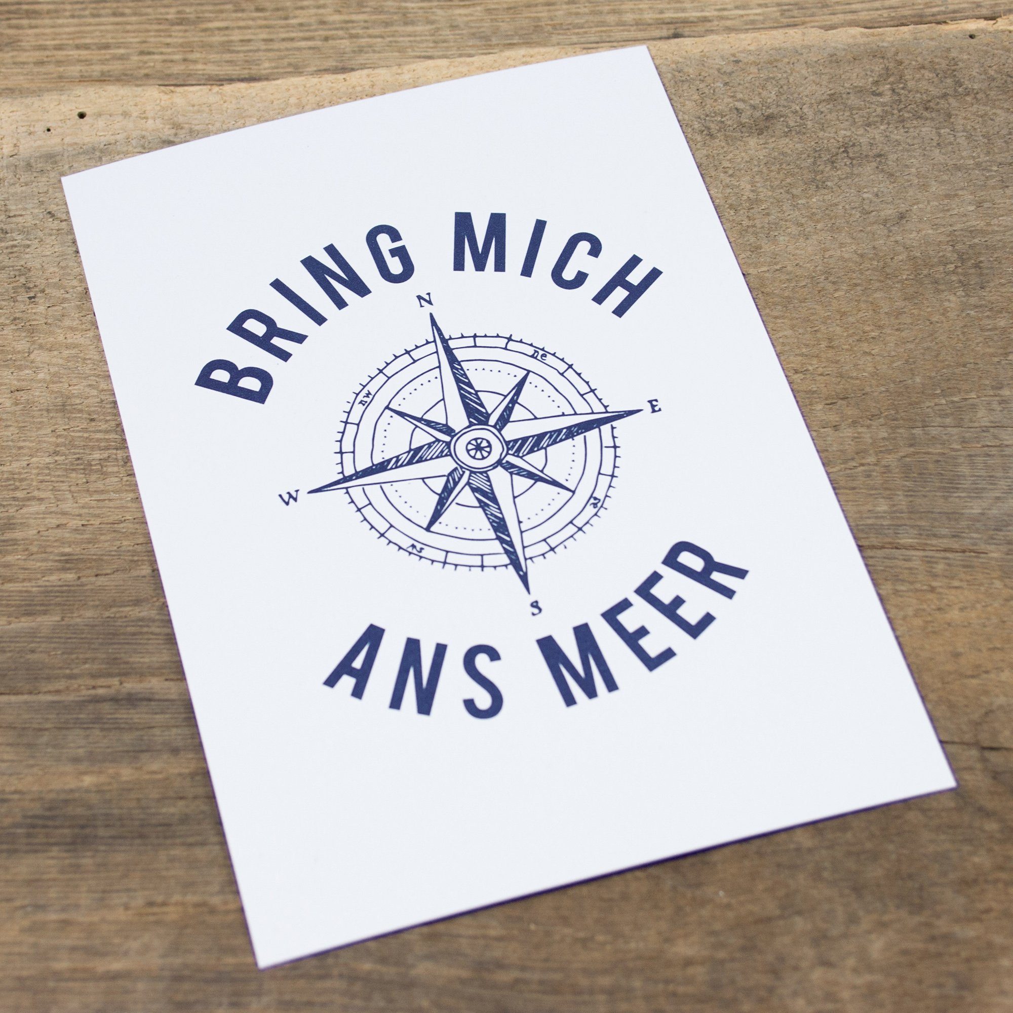 Bow & Hummingbird Postkarte Postkarte Bring mich ans Meer, 100 % Recyclingpapier