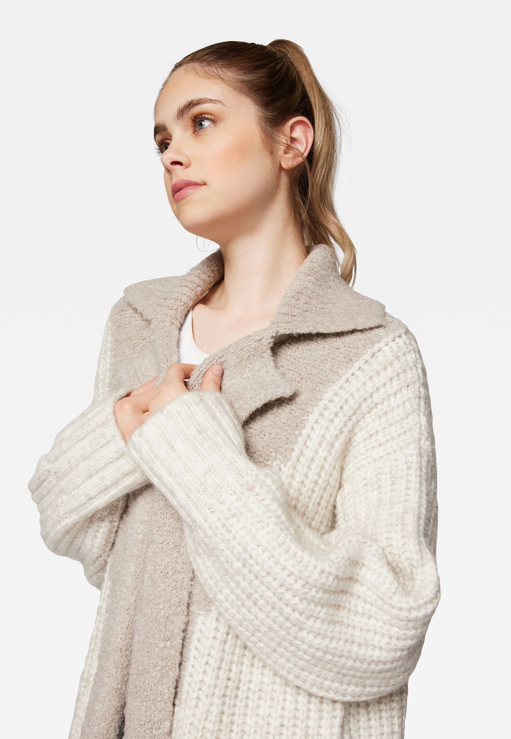 Mavi Cardigan Strickmantel lang Oversized seitliche günstig online kaufen