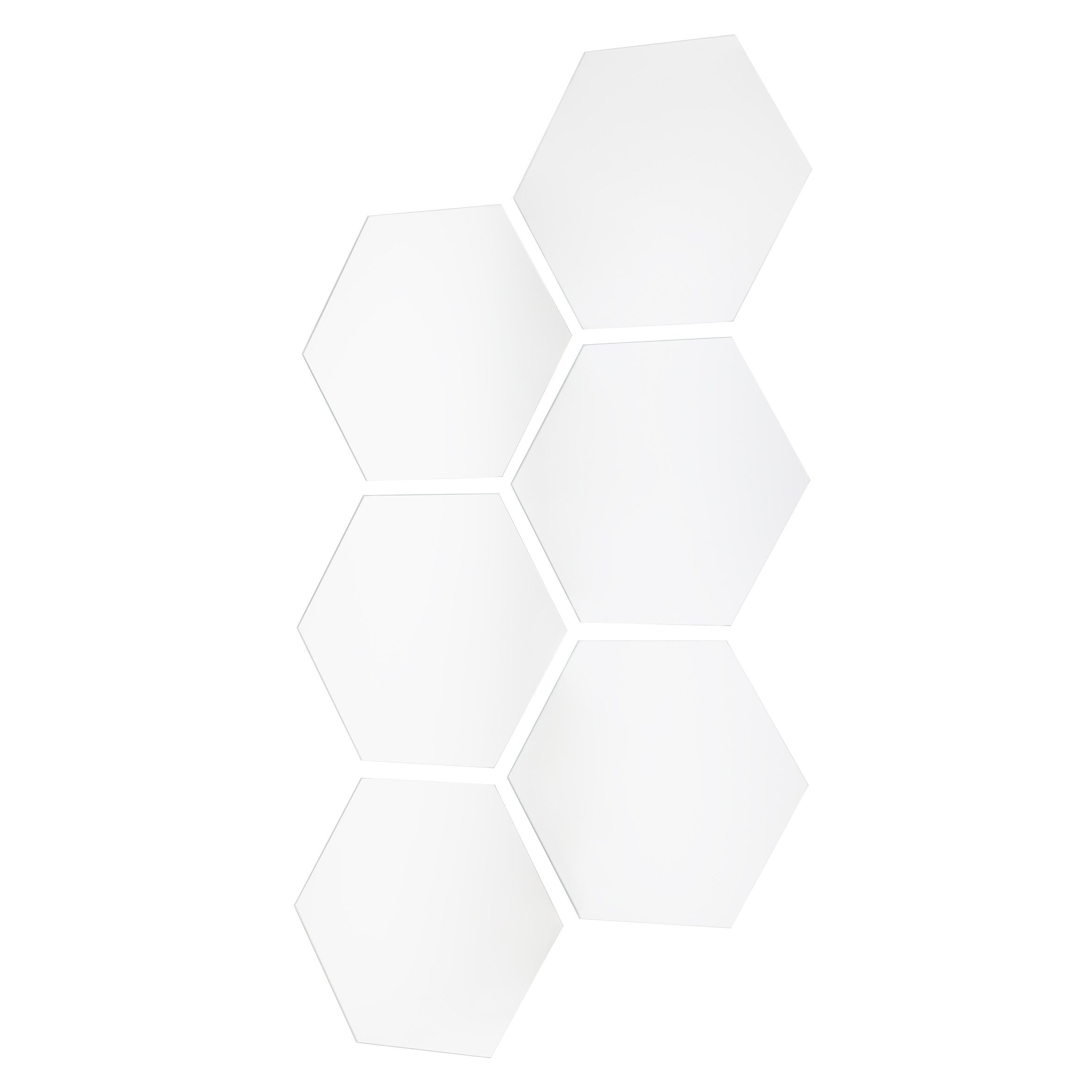 Haushalt International Wandspiegel Wandspiegel Spiegelwand Wandaufkelber Spiegelfliesen Badezimmerspiegel (Spiegelfliesen, 6-St., sechseckige Spiegel, 18 x 21 x 0,25 cm (LxBxT), Dekoration Wohnzimmerspiegel, Material: Glas