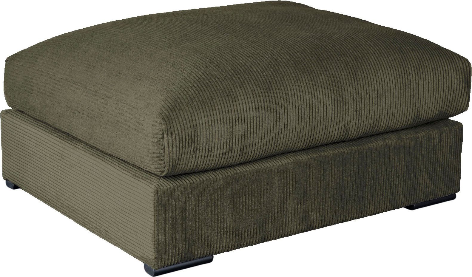 Home affaire Polsterhocker Casa XXL, B: 125 cm, Mega-Hocker, in Cord oder Chenille-Struktur, Federkern