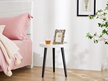 Diyarts Beistelltisch (Wohnzimmertisch, Nachttisch, Blumenhocker, kleiner Couchtisch), mit Beinen aus Massivholz, Skandinavische Stil, Kleiner Tisch