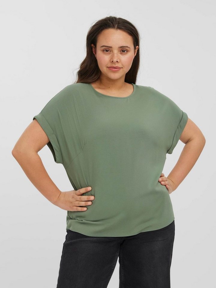 Vero Moda Curve T-Shirt Bicca (1-tlg) Plain/ohne Details, Angeschnittene  Ärmel