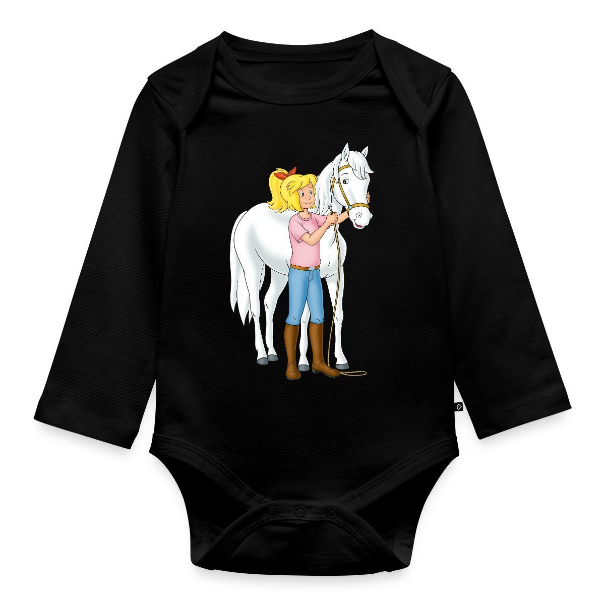 Spreadshirt Langarmbody Bibi Und Tina Bibi Mit Stute Sabrina Tages Baby Body Langarm (1-tlg)
