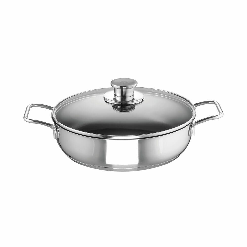 SCHULTE-UFER Schmorpfanne Edena mit Deckel 32 cm, Edelstahl 18/10