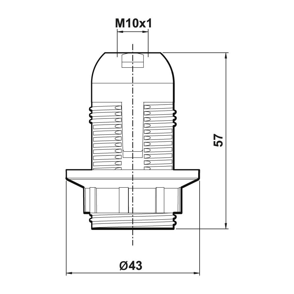 Aling Conel Lampenfassung E14 (PBT) Gewindefassung mit Einbauring, (Set, 1-St)