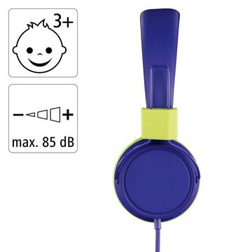Thomson Kinderkopfhörer mit Kabel On-Ear, Lautstärkebegrenzung auf 85dB leicht On-Ear-Kopfhörer (größenverstellbar zusammenfaltbar, weiterer Kopfhöreranschluss möglich)