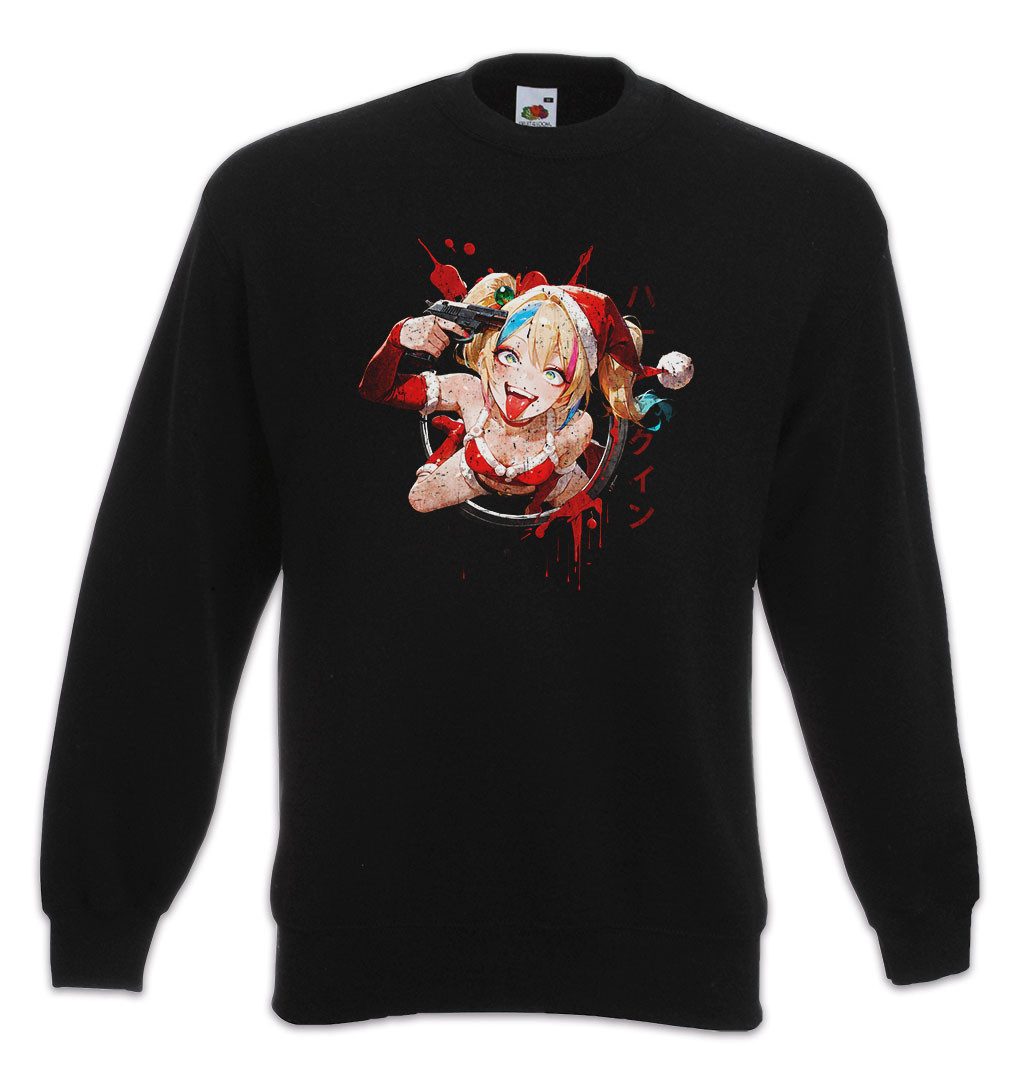 Sweatshirt Santa Quinn Christmas Sweatshirt Harley Joker Anime Style Manga Happy