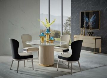 JVmoebel Esstisch Runder Rund Tisch Wohnzimmer Küche 135cm Luxus
