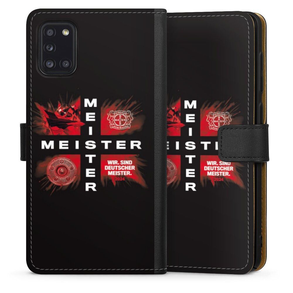 DeinDesign Handyhülle Bayer 04 Leverkusen Meister Offizielles Lizenzprodukt, Samsung Galaxy A31 Hülle Handy Flip Case Wallet Cover
