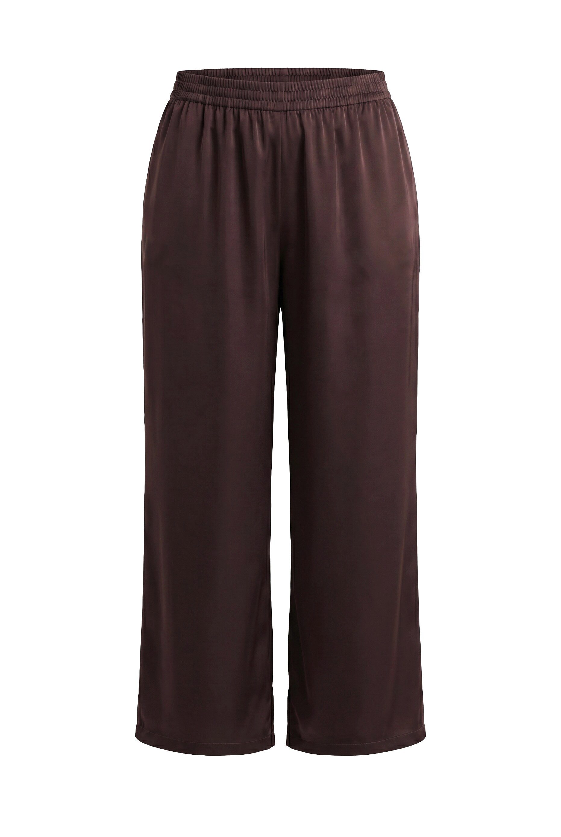 MIAMODA Funktionshose Satin-Hose weites Bein Elastikbund