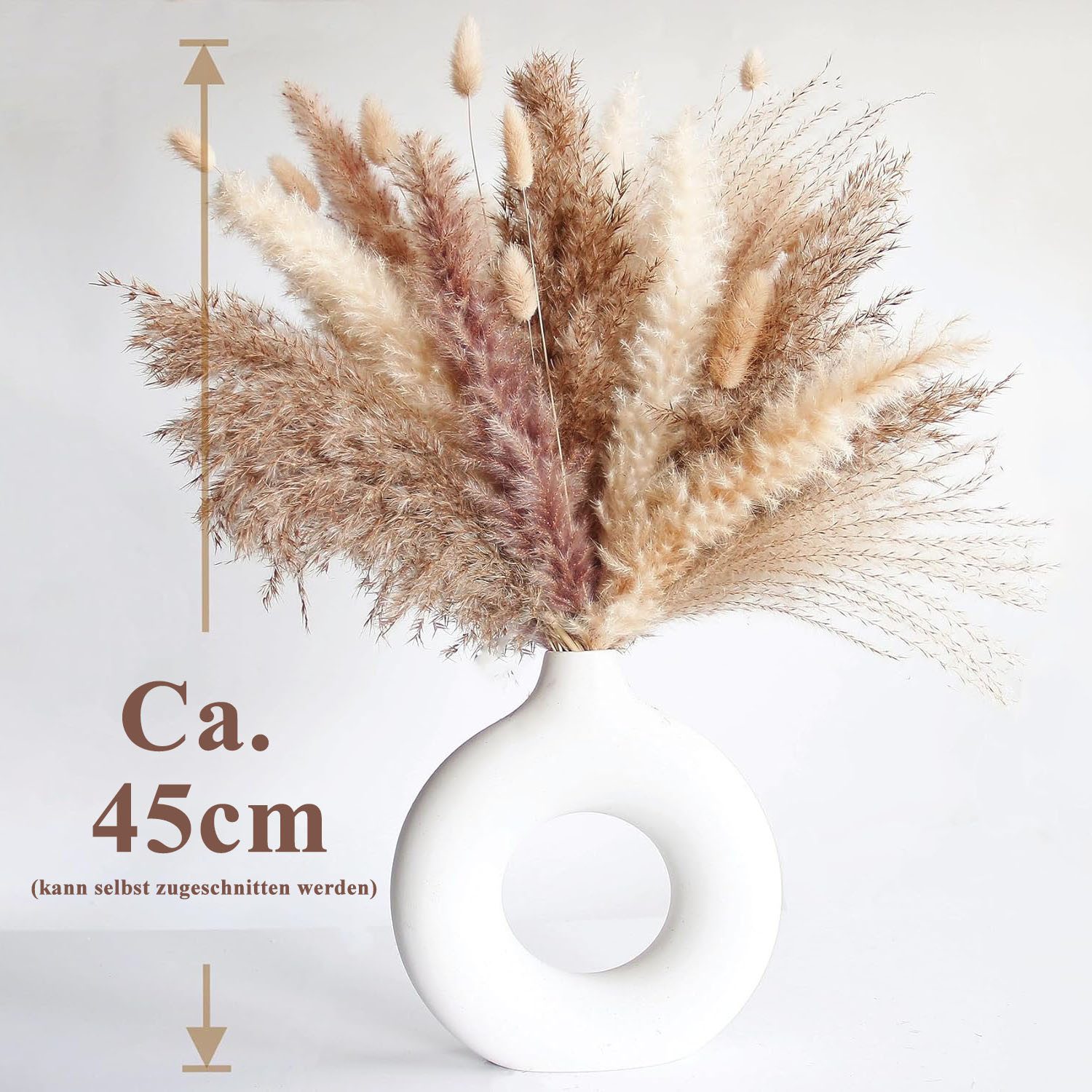 Kunstblumenstrauß 125 Stück Pampasgras Trockenblumen,Boho Tischdeko für Hoc günstig online kaufen