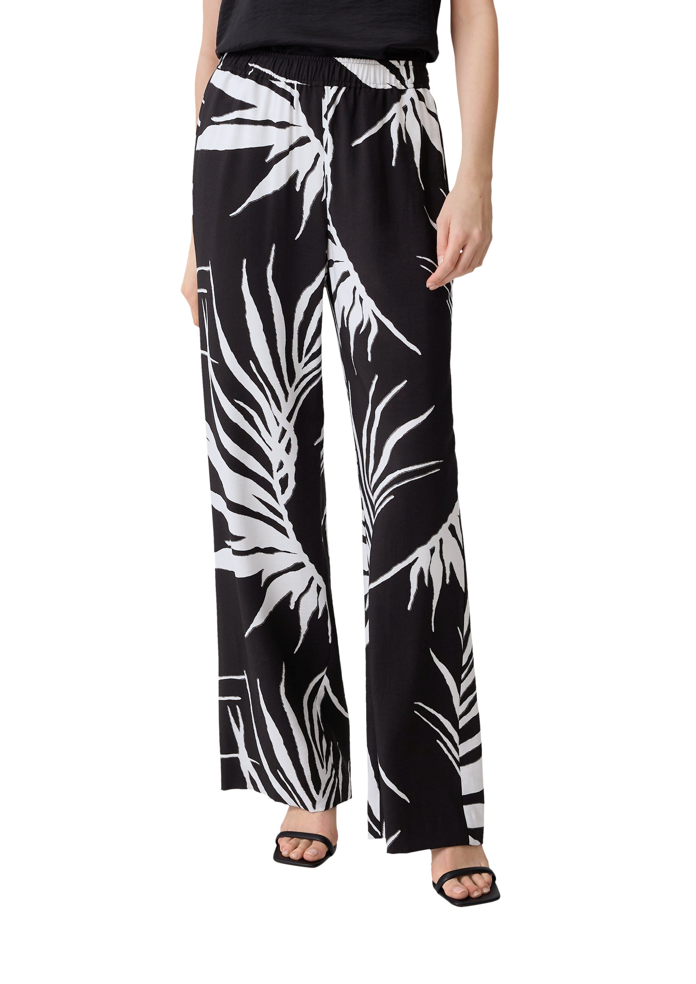comma Stoffhose Relaxed: Hose mit All-over-Print