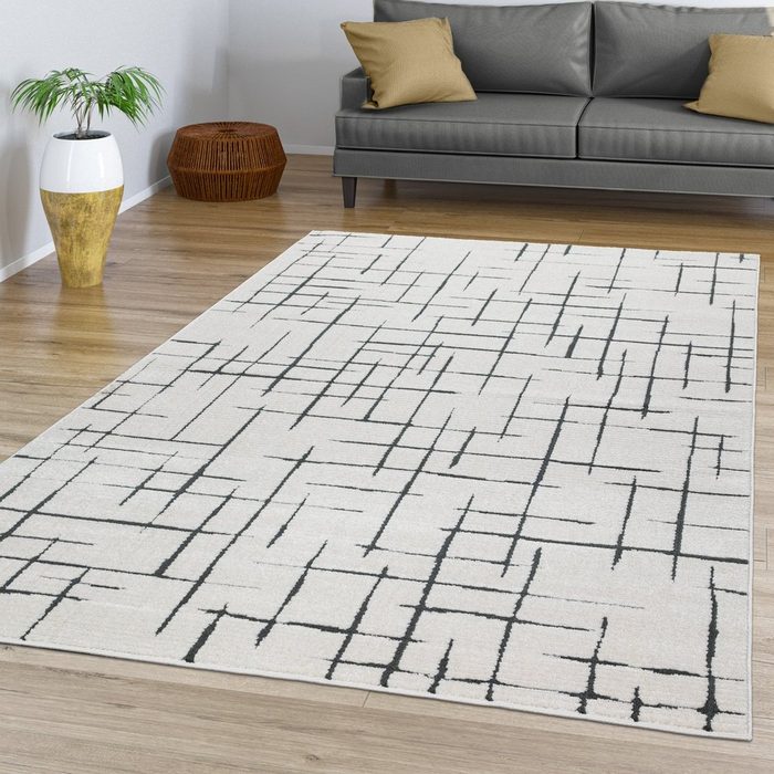 Designteppich Wohnzimmer Teppich Kurzflor In Abstraktem Geometrischen Design Modern TT Home rechteckig Höhe: 12 mm