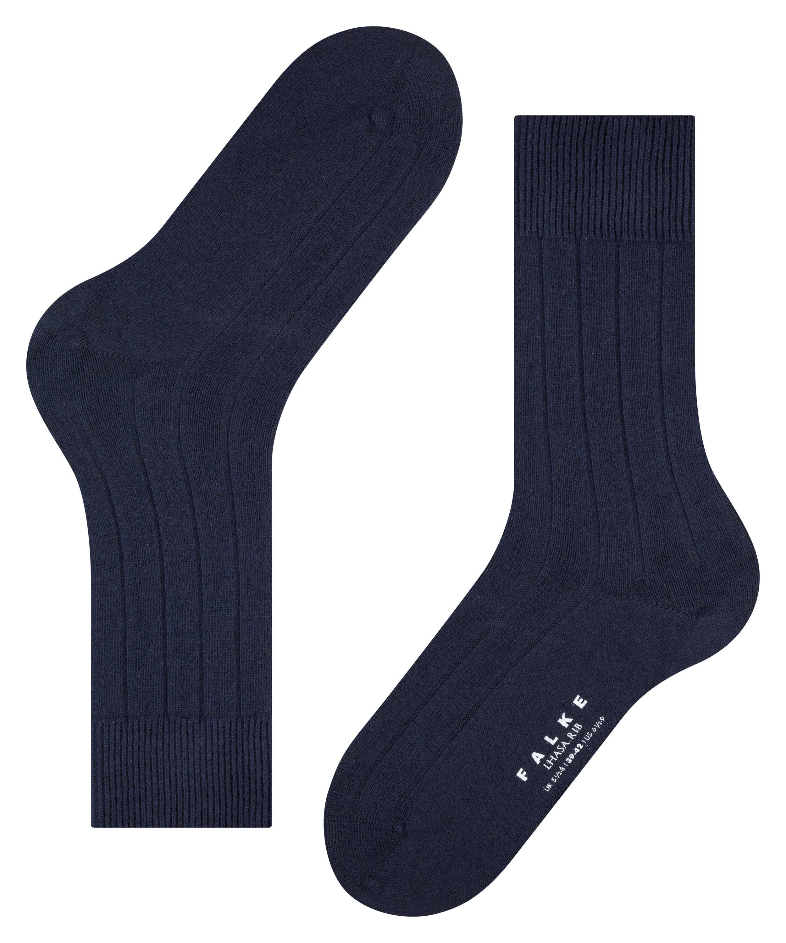 Socken (1-Paar) navy Lhasa FALKE dark Rib (6370)