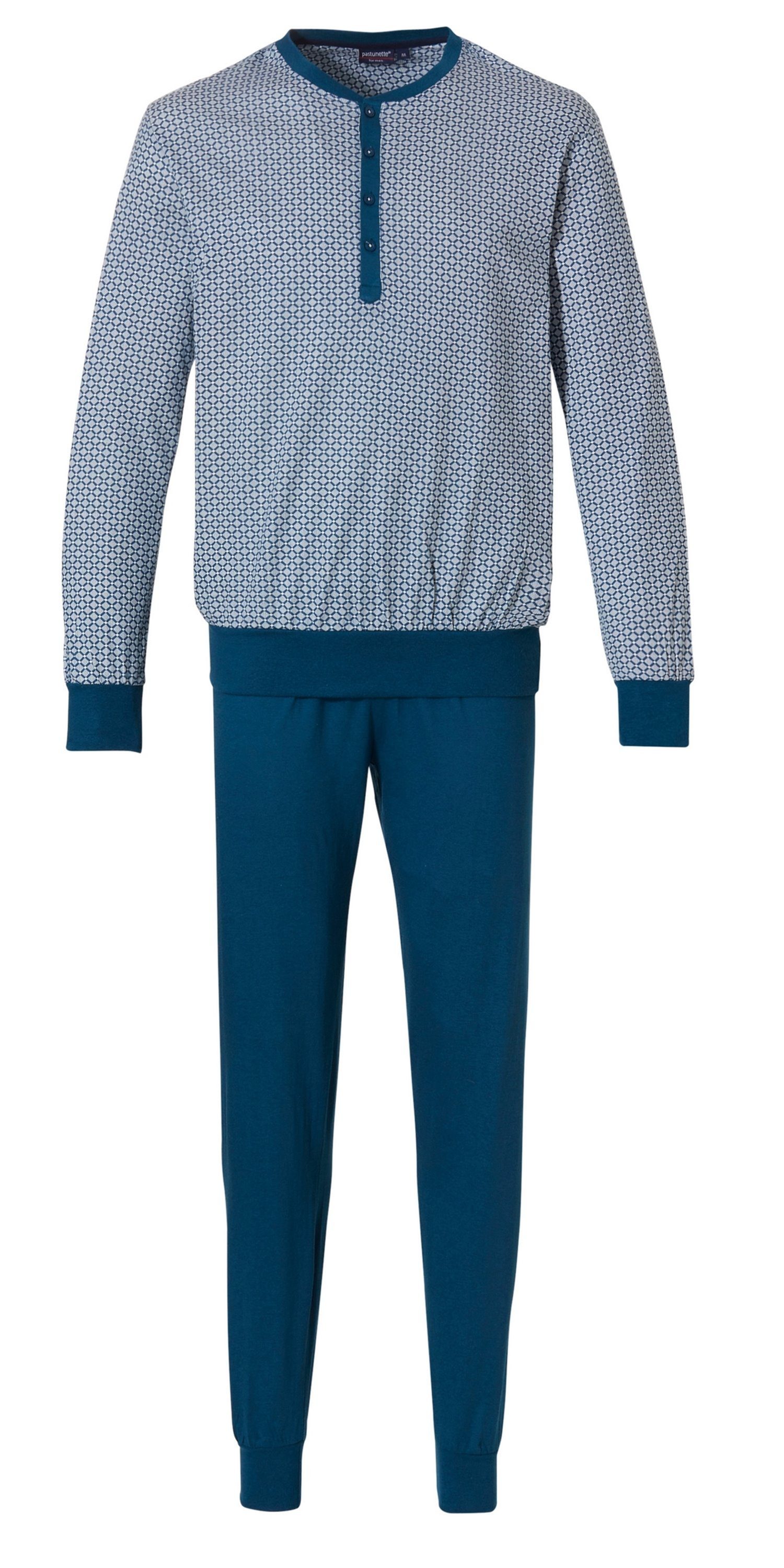 Pastunette Schlafanzug Herren Pyjama mit langem Arm (2 tlg) Modisches Design