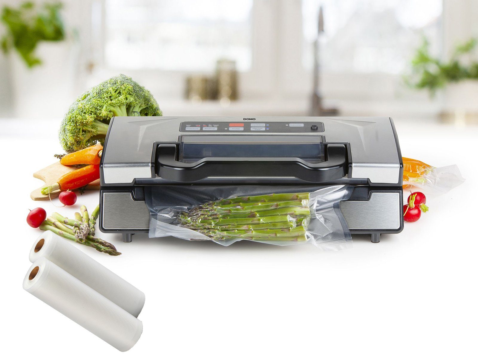 Setpoint Vakuumierer, 130W, Einschweiß-Gerät Foodsaver Sous Vide mit Cutter, Folien-Schweißer