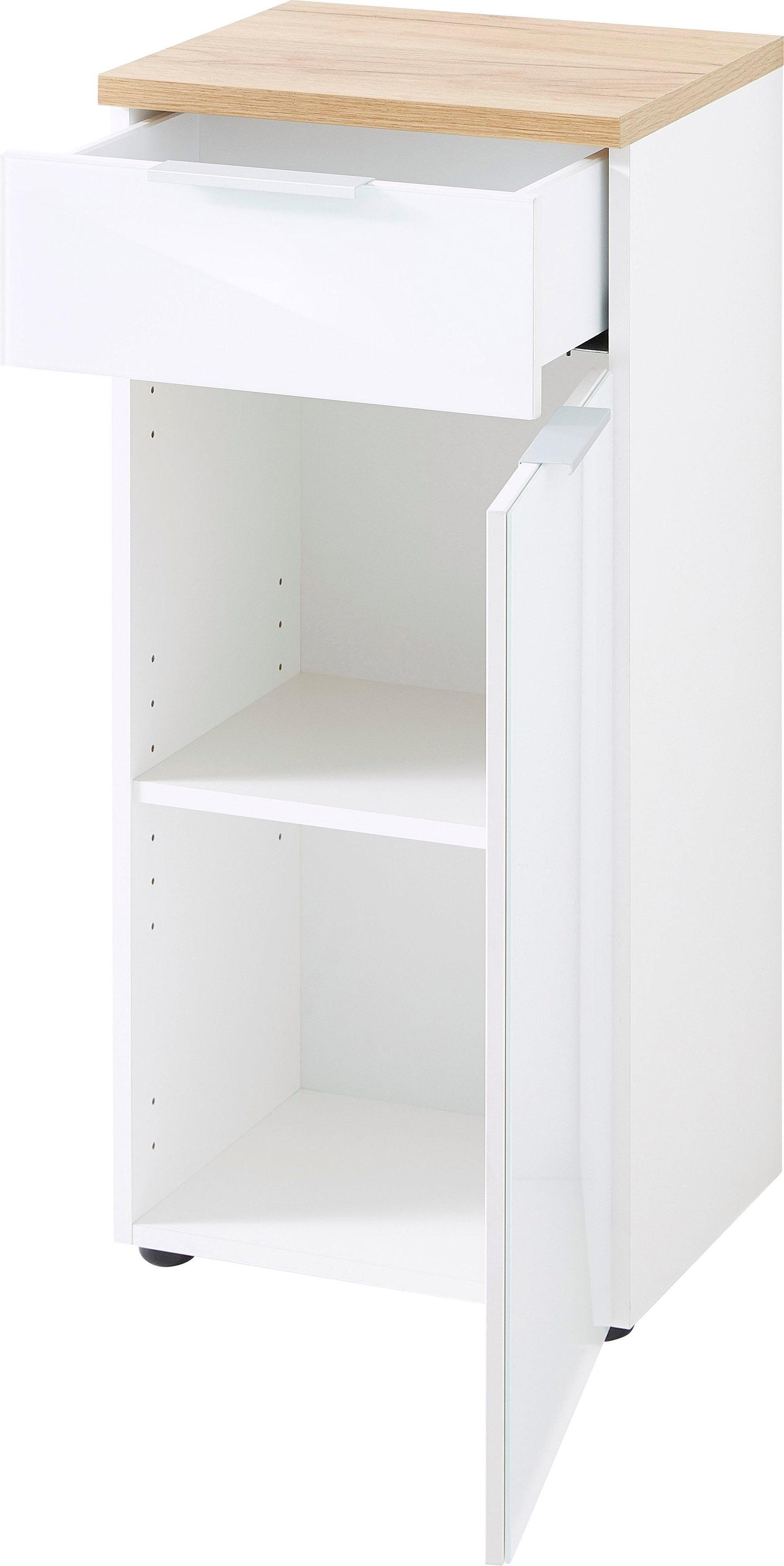GERMANIA Unterschrank Pescara Front mit Glasauflage