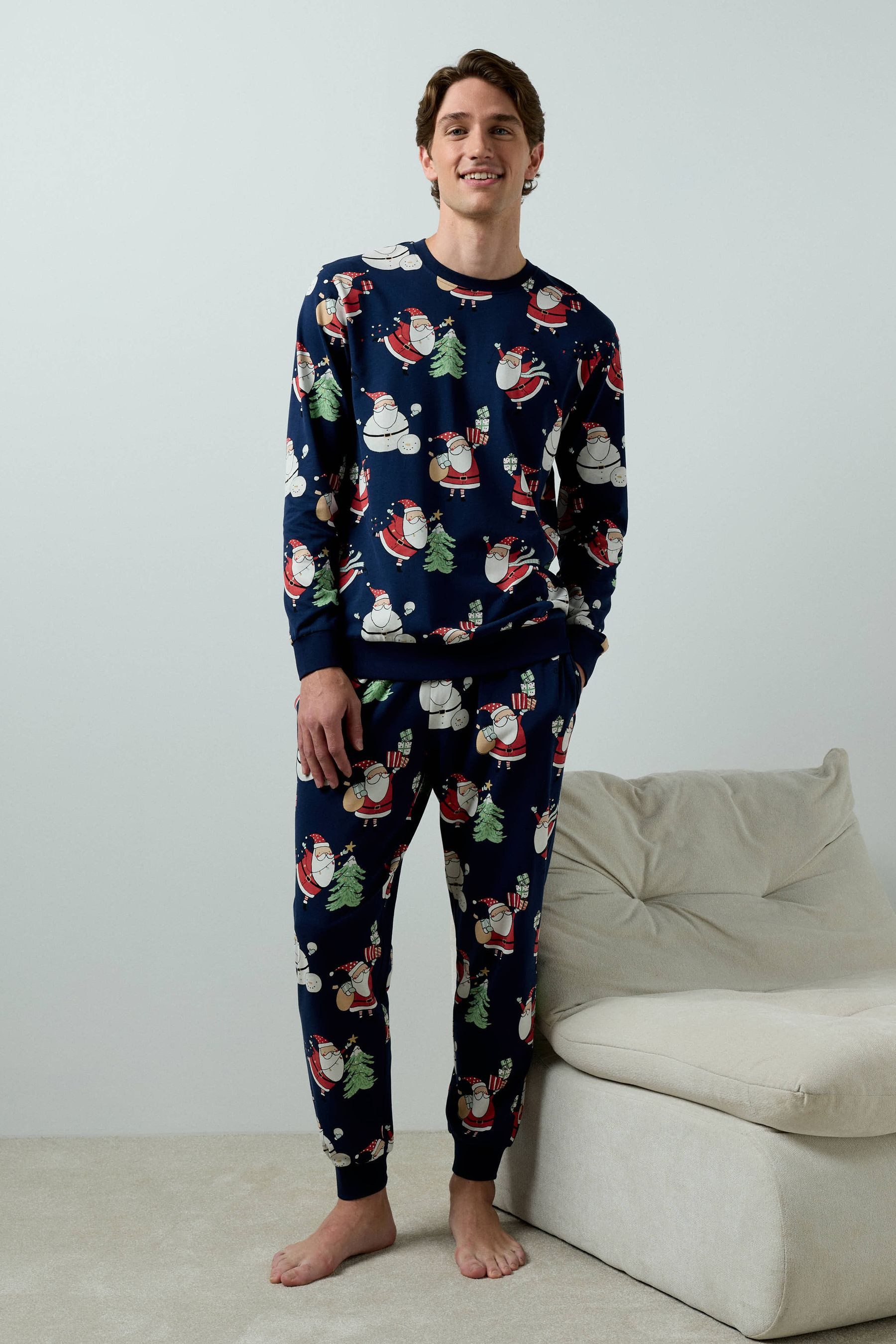 Next Pyjama Schlafanzug mit Santa-Print (Familienkollektion) (2 tlg) – Bild 5 von 5