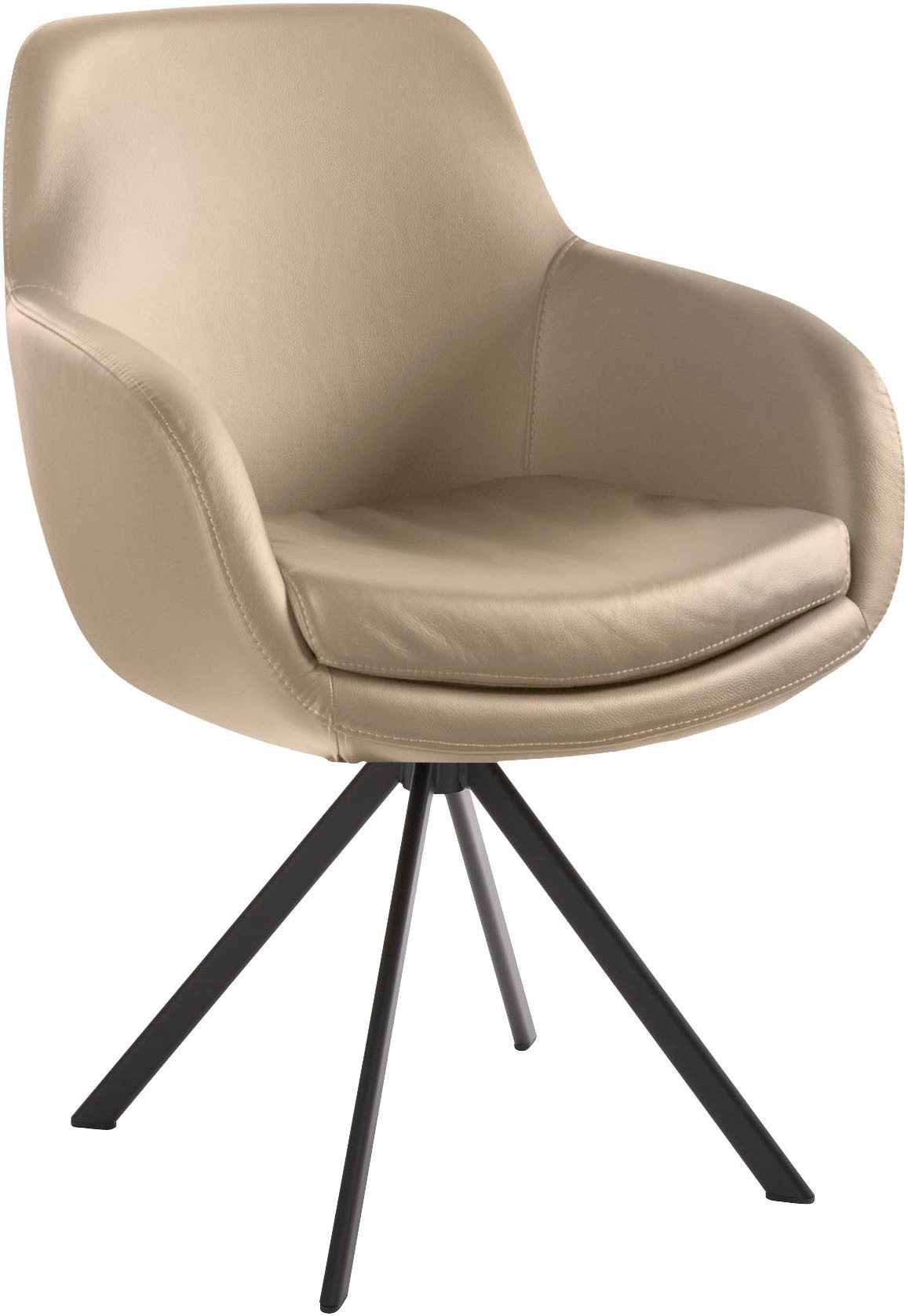 Musterring Esszimmerstuhl Tavia (Set, 2 St), Stativgestell Eisen schwarz, Drehfunktion optional, diverse Кольора(ів)