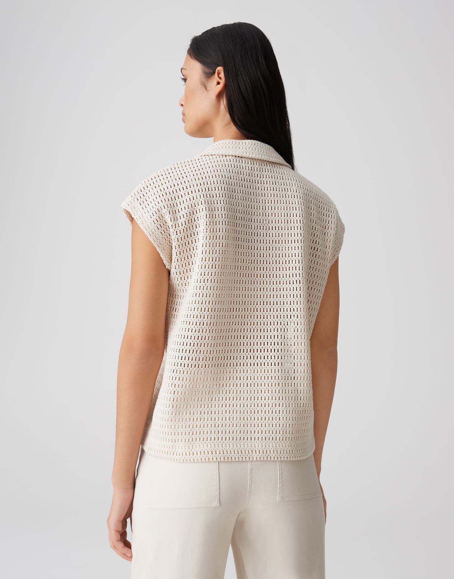 OPUS Poloshirt SOMONA Regular in Crochet Optik