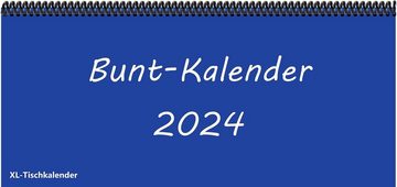 E&Z Verlag Gmbh Schreibtischkalender Bunt - Kalender XL 2024 in der Trendfarbe ultramarin