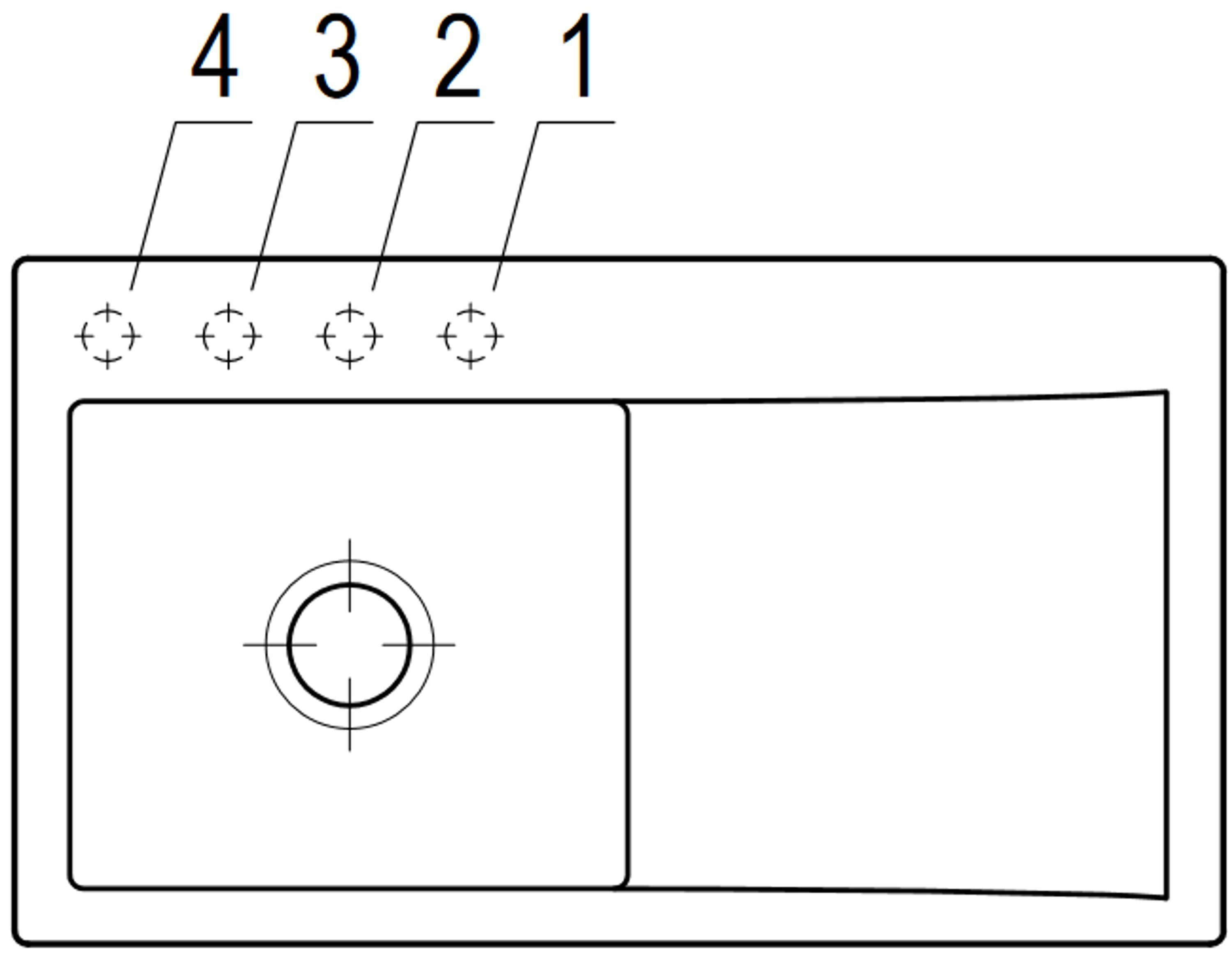 R1, Rechteckig, Einbau 90/22 Küchenspüle Villeroy den cm, aufliegenden für Boch 02 & 3352