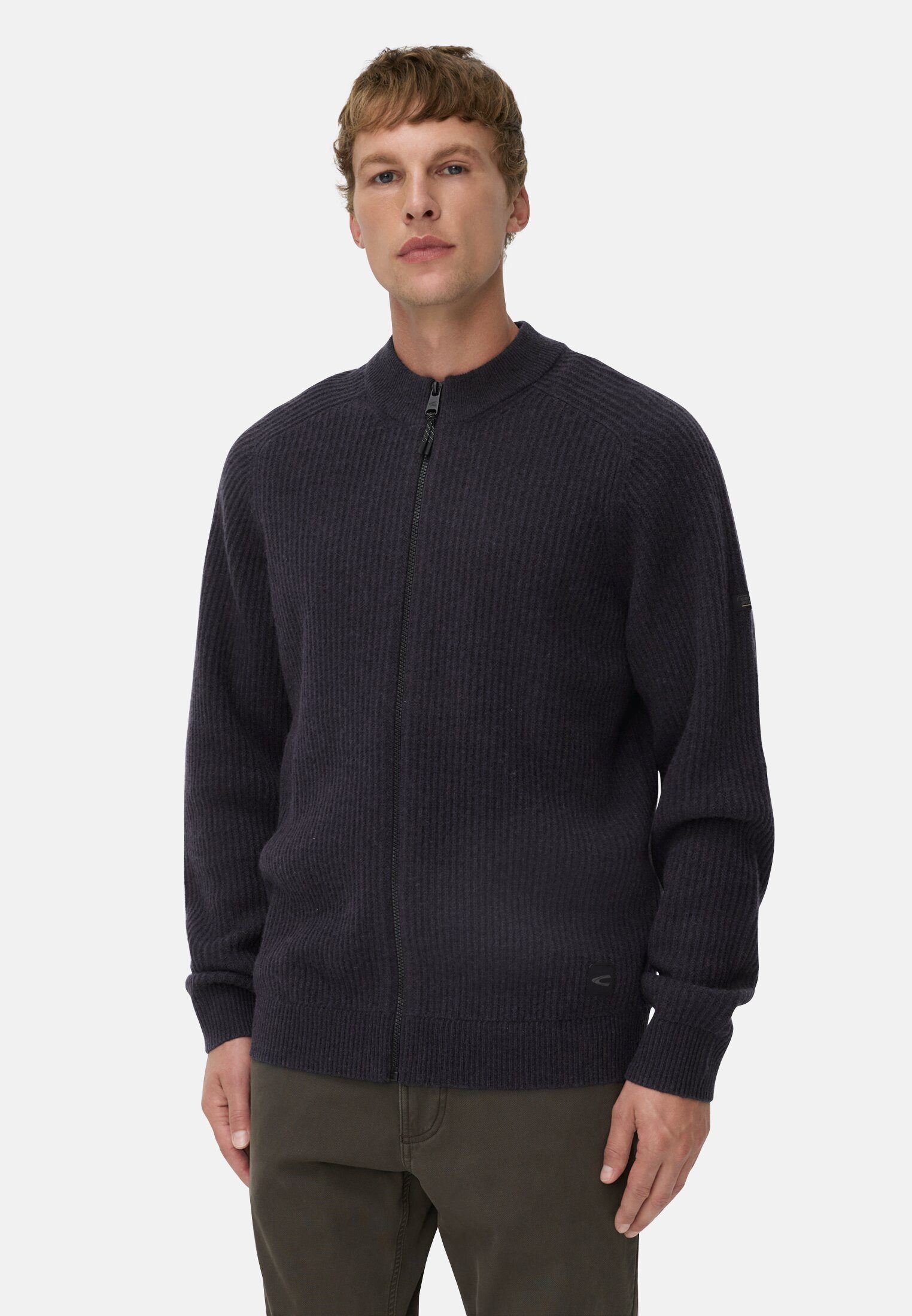 camel active Strickjacke aus reiner Wolle günstig online kaufen