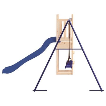 vidaXL Spielhaus Spielturm mit Rutsche und Schaukeln Massivholz Kiefer