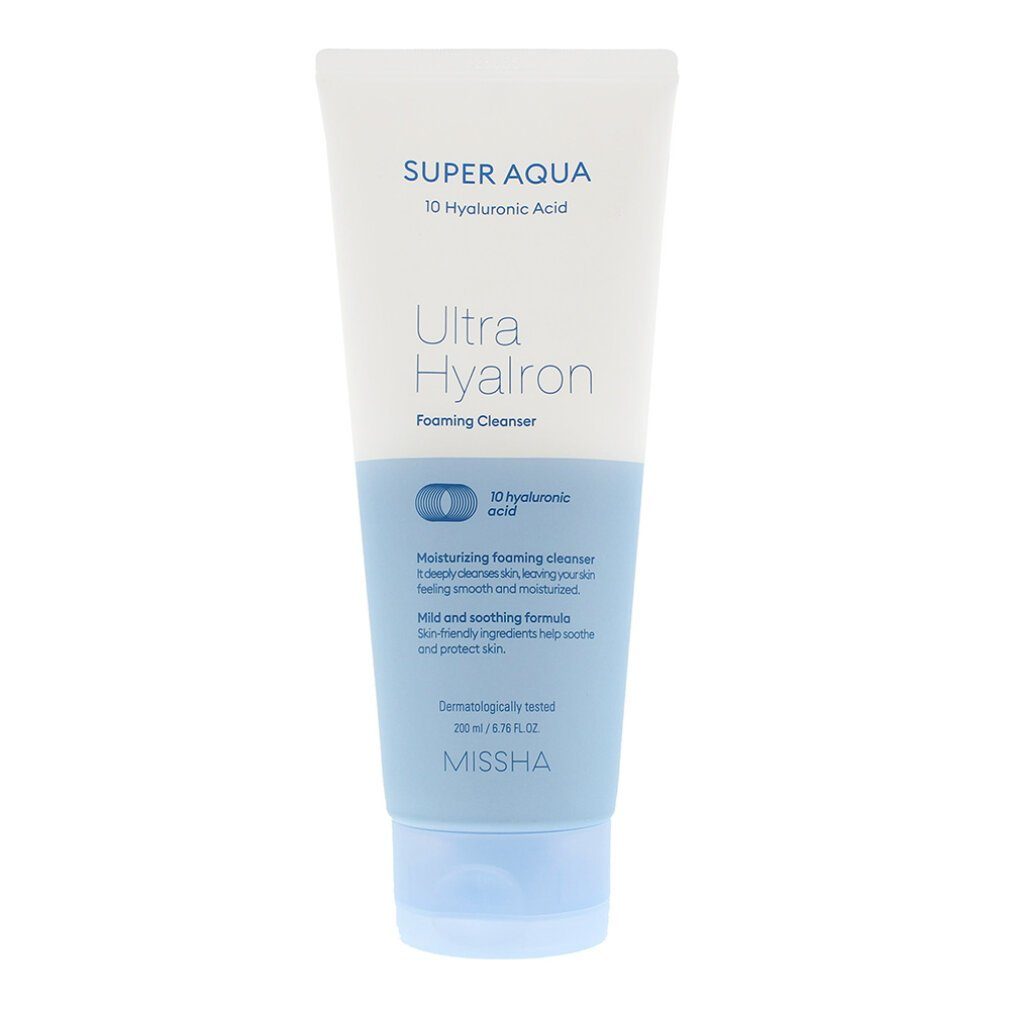 Missha Gesichts-Reinigungsmilch Super Aqua Ultra Hyalron Foaming Cleanser 200ml