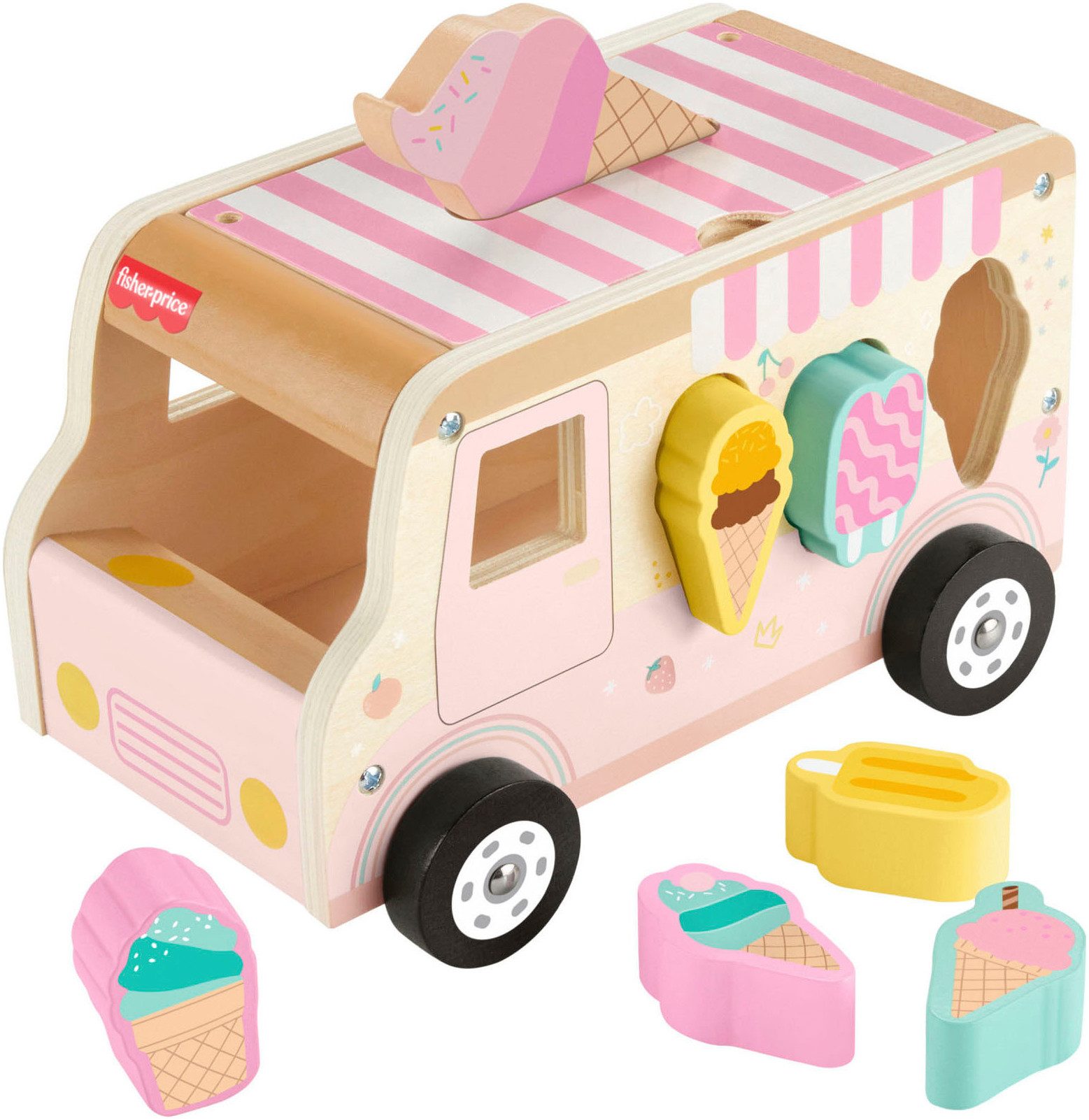 Fisher-Price® Steckspielzeug Eiscreme-Formensortierer, aus Holz