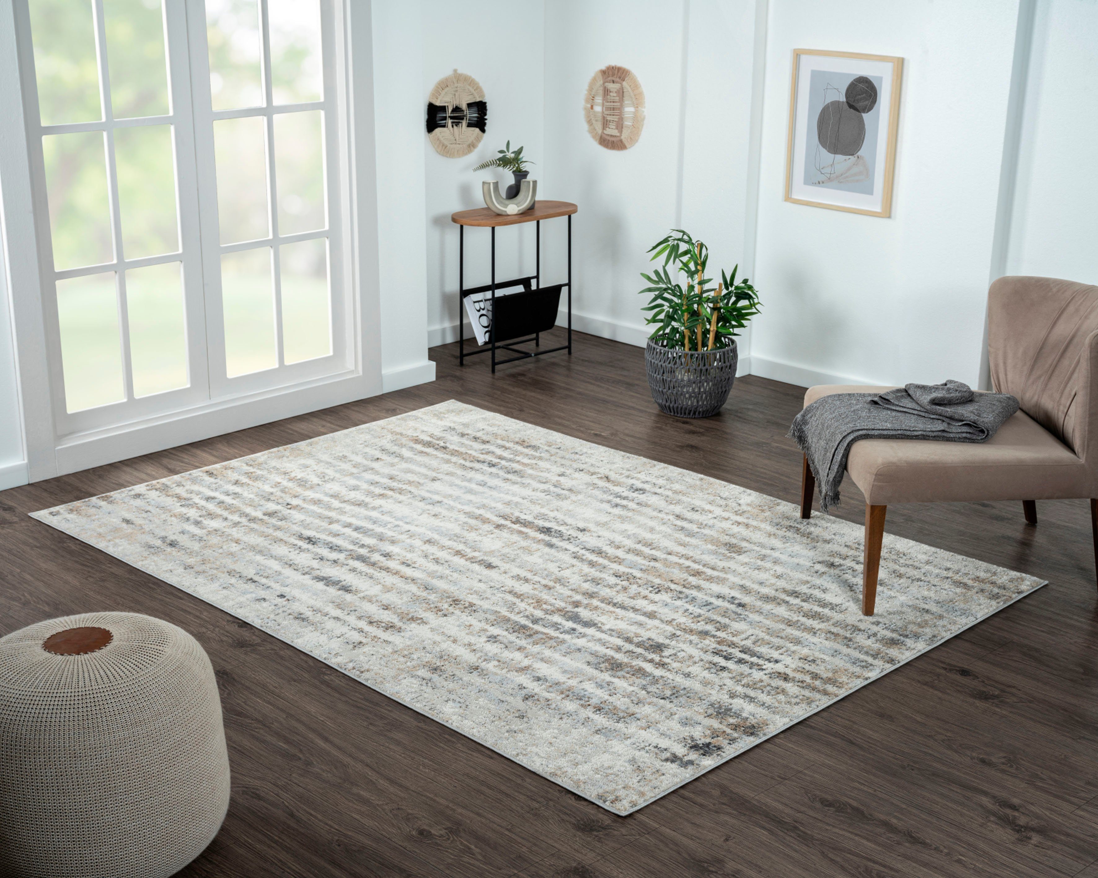 Myflair Möbel & Accessoires Teppich My Soul, rechteckig, Höhe: 8 mm, Kurzflor, Scandi-Design, besonders weich durch Microfaser