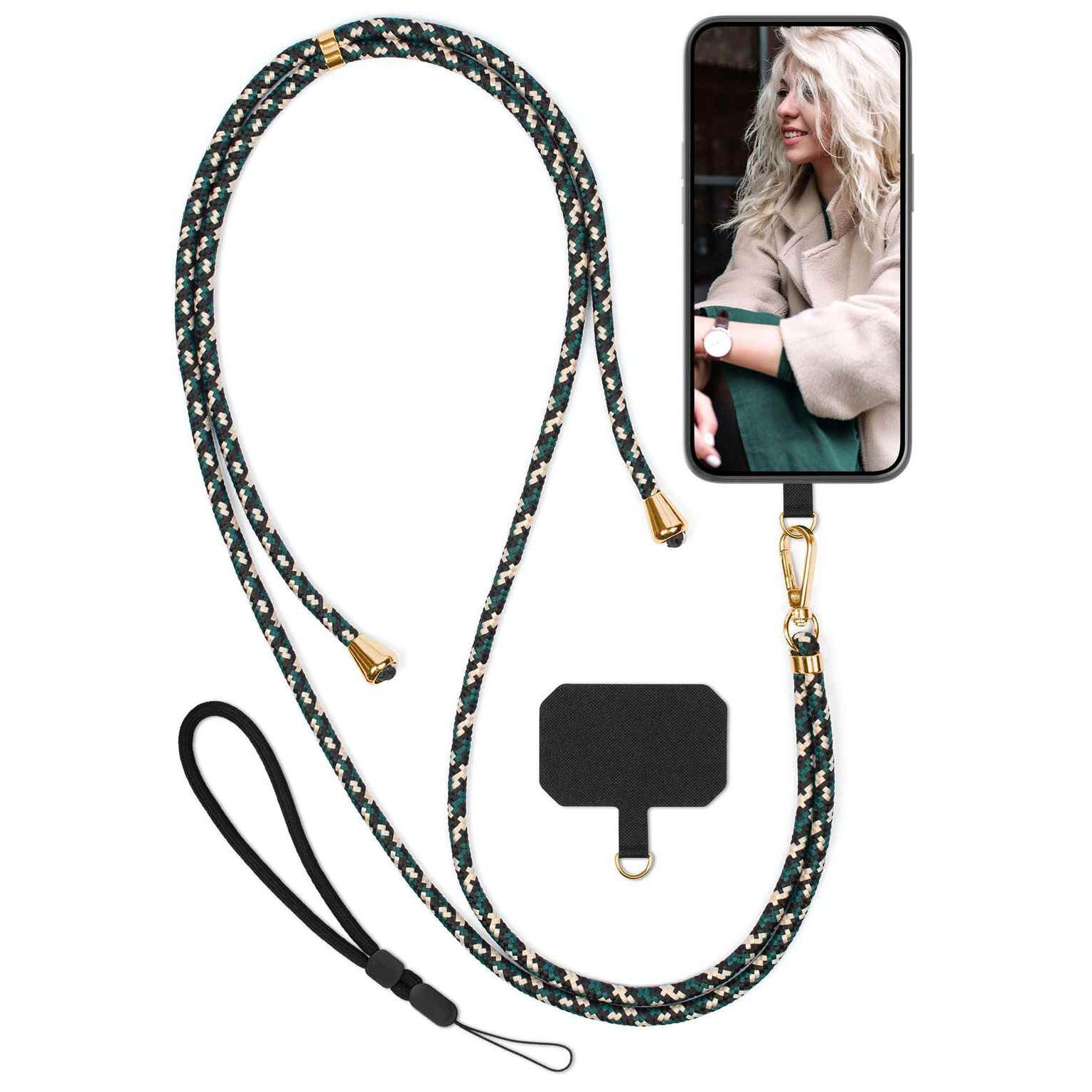 moex Handykette für Nokia G20 Handyband ohne Hülle Unleash Grün 6,52 Zoll, Umhängeband mit Karabiner Handy Kette zum Umhängen Band abnehmbar