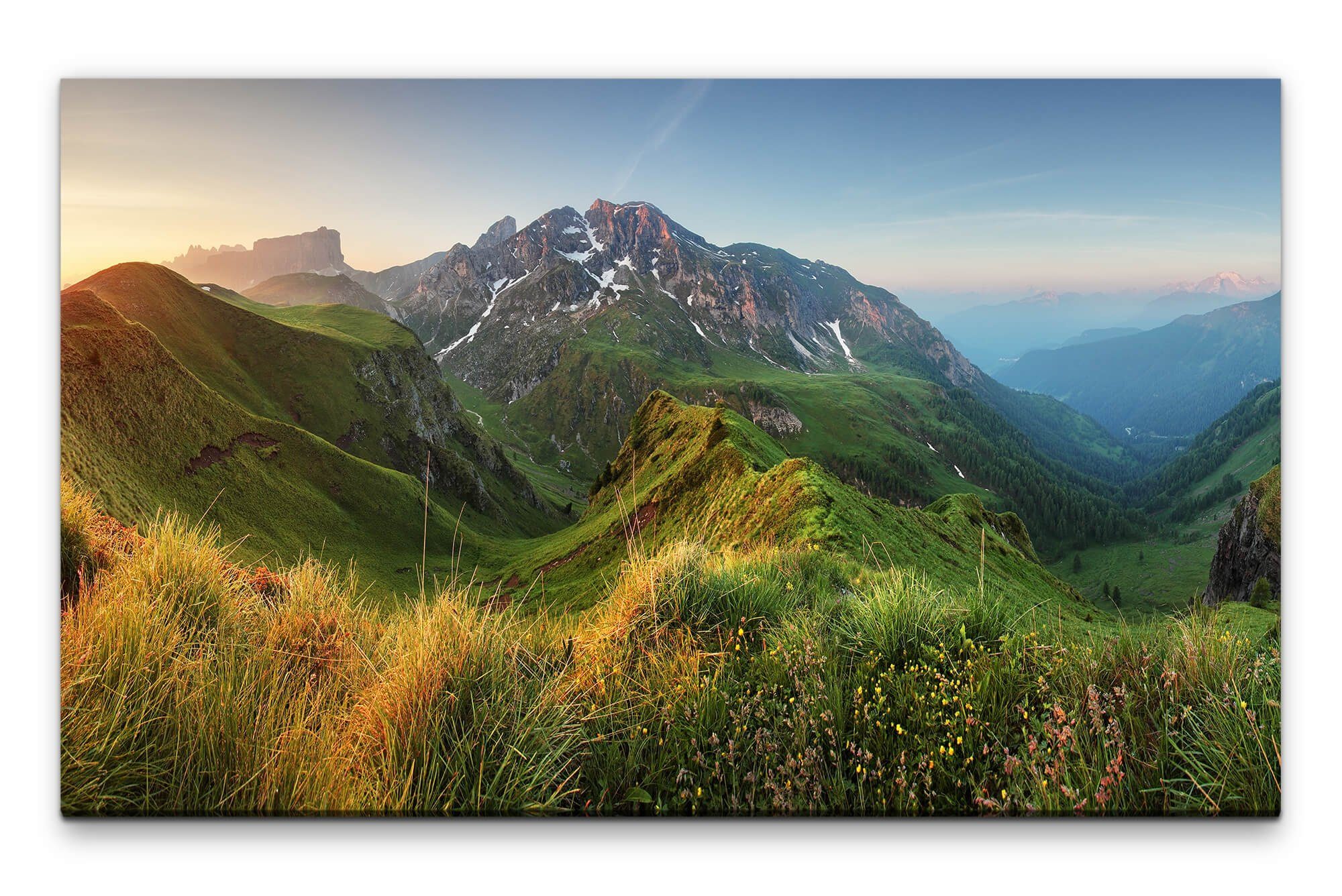 Leinwandbild Bilder XXL Gebirgslandschaft Wandbild auf Leinwand