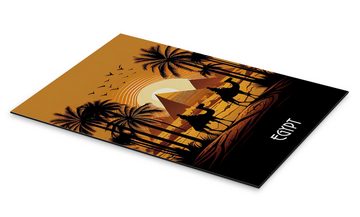 Posterlounge Alu-Dibond-Druck Durro Art, Reiseplakat Ägypten, Digitale Kunst