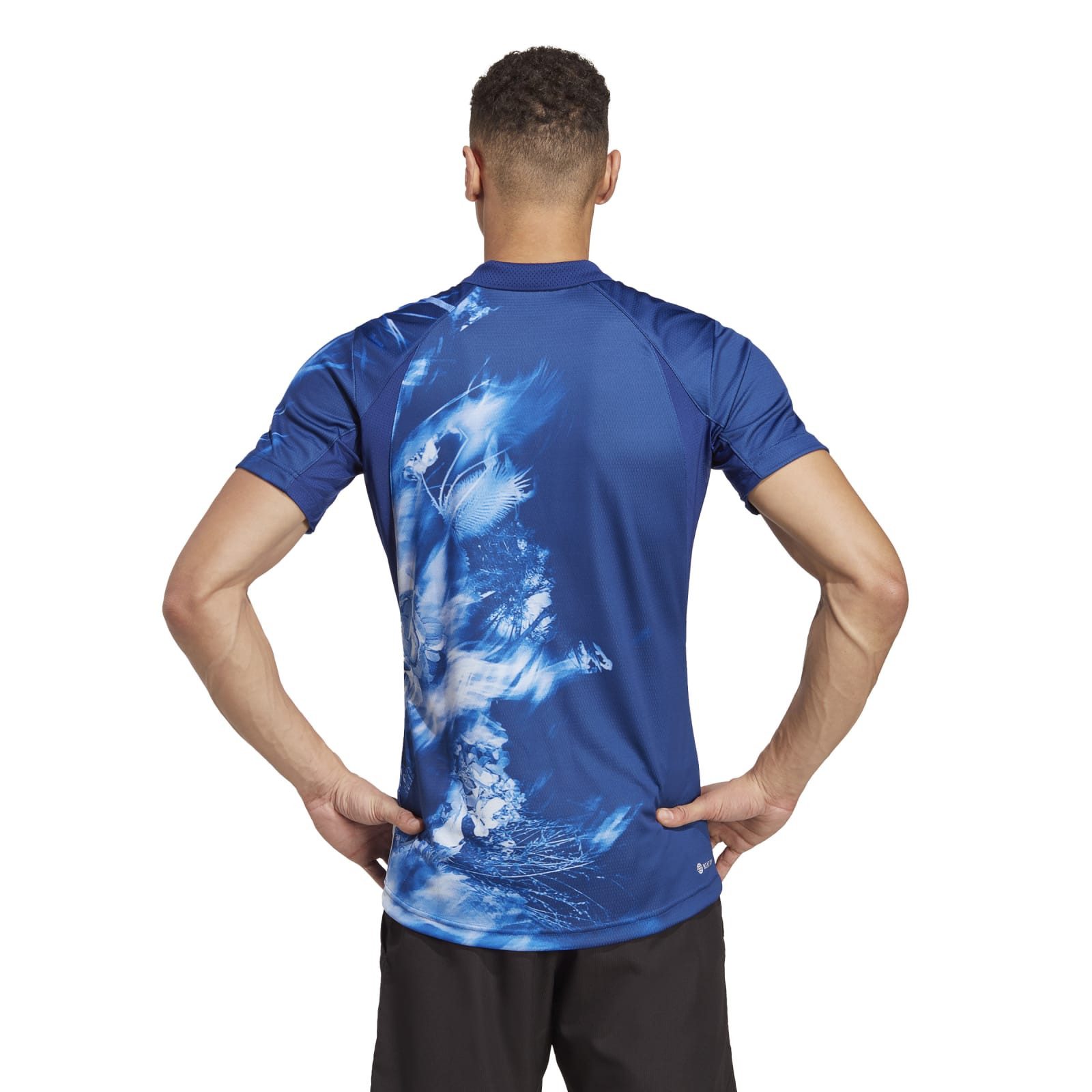 adidas Performance Poloshirt Melbourne Tennis Heat.Rdy Freelift blau Herren