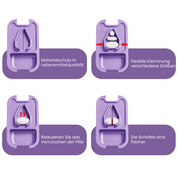Daisred Pillendose Tablettenteiler für Tabletten Tablettenschneider Pillenteiler