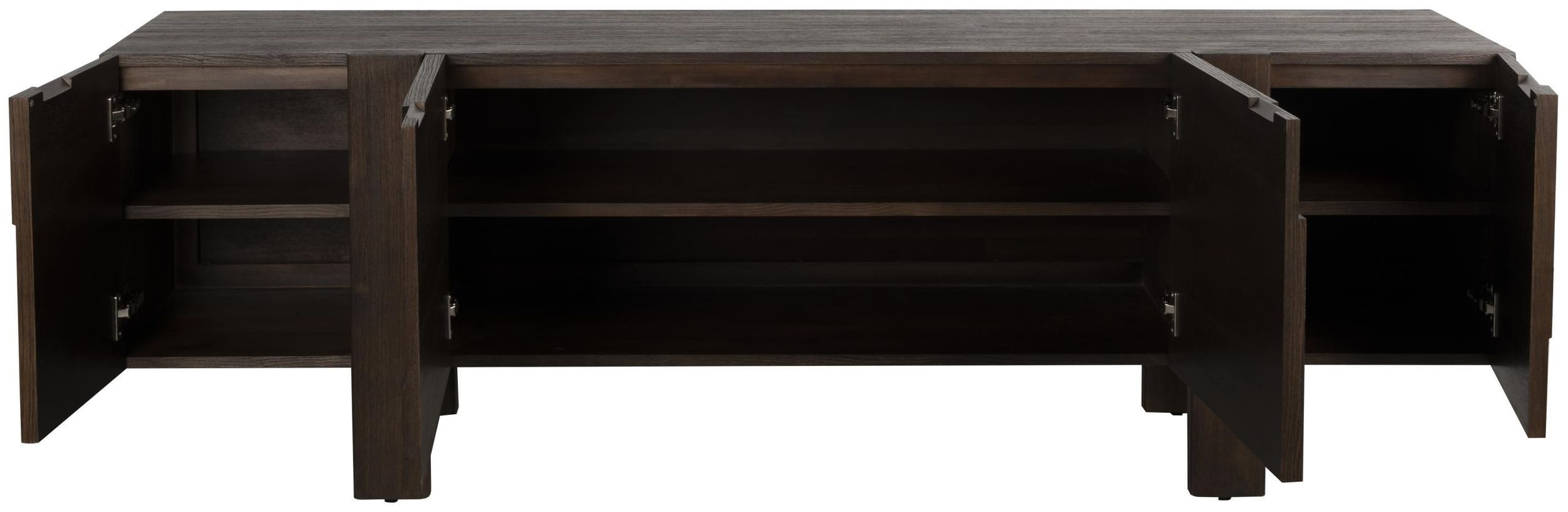 Dutchbone Sideboard Zuiver Sideboard BRUNEAU Eschenfurnier Dunkelbraun 150cm