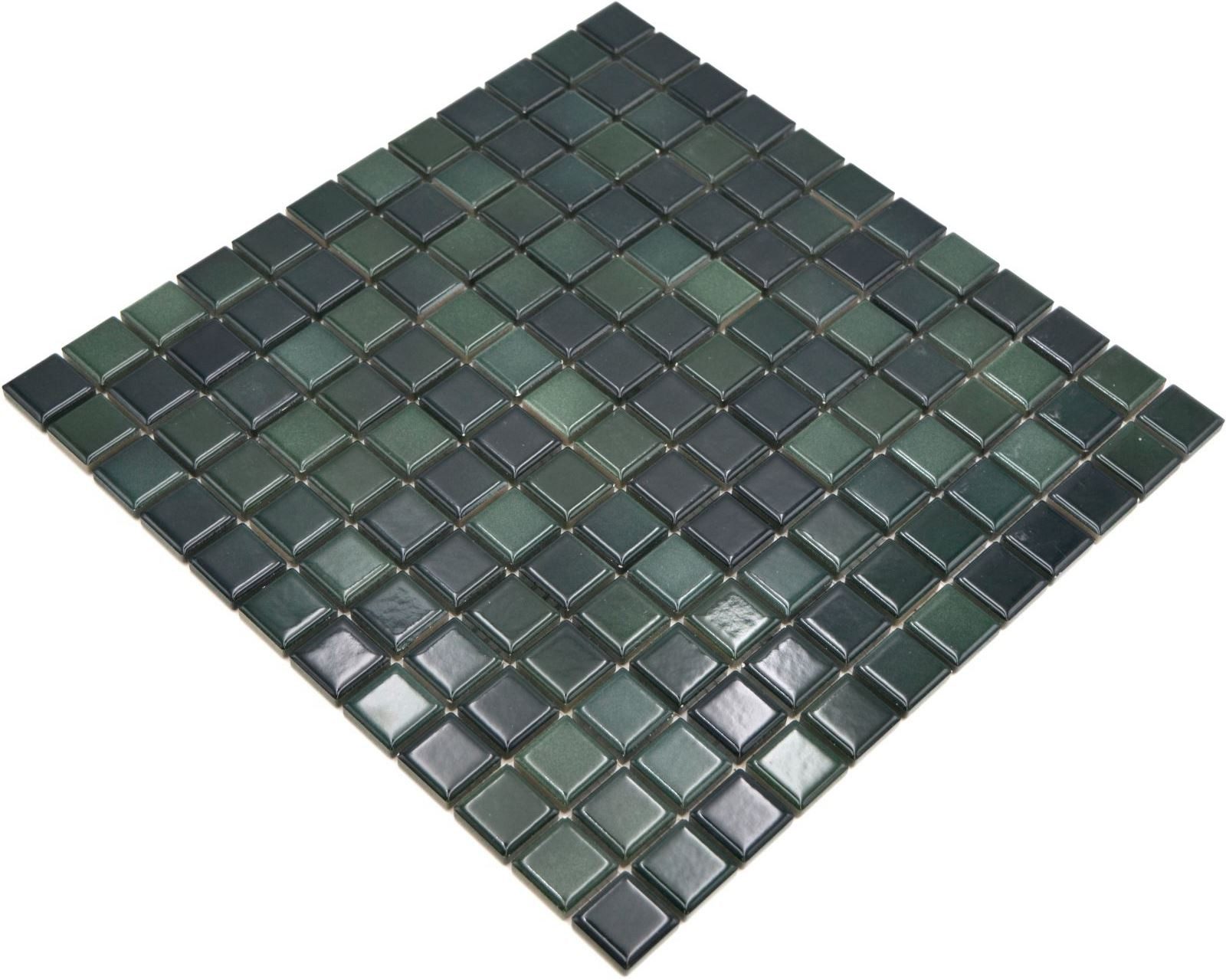 Thumbnail - Mosani Mosaikfliesen Buchtal Fresh Mosaik Keramik Stein forest green mix glänzend Küche